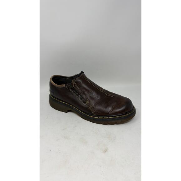 Dr. Martens England Men’s Sz 9 US Brown Leather Slip On Loafers Shoes 9729 main image 7